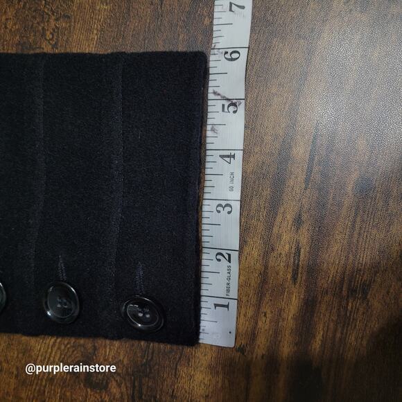 St Johns Bay Double Breasted Peacoat LP Wool Cashmere Blend Preppy Quiet Luxury - Picture 12 of 13